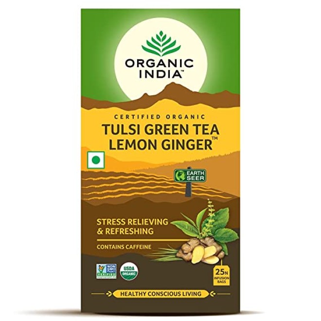 Tulsi Green Tea Lemon Ginger (25n infusion bags)