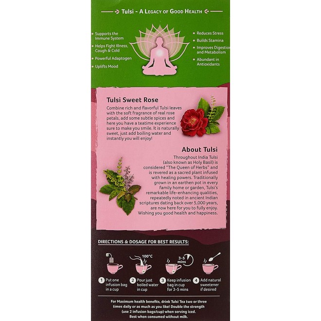 Tulsi Sweet Rose (25n Infusion Bags)