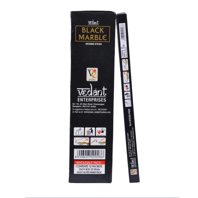 Black Marble Natural Perfumed Agarbatti (Incense Sticks)	