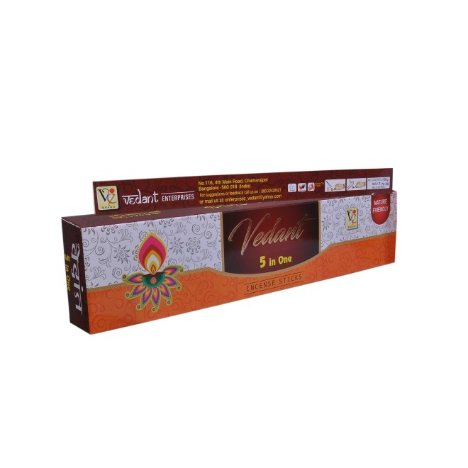 Vedant 5 In 1  Natural Perfumed Agarbatti   (Incense Sticks)