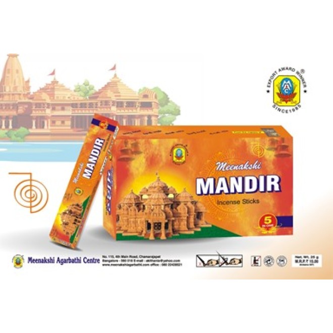 MANDIR Natural Perfumed Agarbatti   (Incense Sticks)