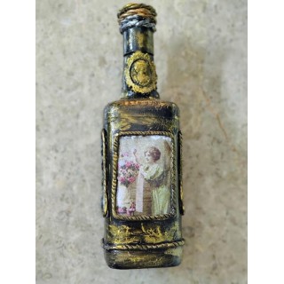 Vintage 4 Faces Bottle Art for Home Decoration