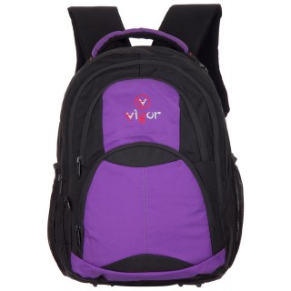 Medium 30 L Backpack M-21 BLACK & PURPLE  (Purple, Black)