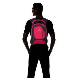 Medium 30 L Backpack FOLDED POCKET  (Red, Black)